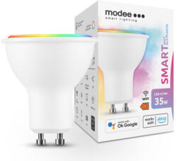 Modee LED lámpatest , égő , spot , GU10 , 4.7W , 110° , RGB , CCT , dimmelhető , WIFI , TUYA , Modee (MSL-GU104,7WRGB)