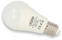 LEDOM LED lámpa , égő , körte , E27 foglalat , 12 Watt , meleg fehér , LEDOM (247408)