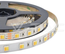V-TAC LED szalag , 24 Volt DC , 2835 , CCT , 120 led/m , 14V , IP65 - 5m/tekercs, ár méterenként (2898)