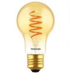 Toshiba LED lámpa , égő , izzószálás hatás , filament , E27 foglalat , 4.5 Watt , meleg fehér , TOSHIBA , 5 év garancia (DELS-FBA44P5SAAF11)