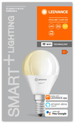 OSRAM LED lámpa , égő , kis gömb , E14 , 4.9W , meleg fehér , dimmelhető , LEDVANCE Smart+ WIFI (4058075485594)