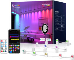 LEDISSIMO Beltéri LED füzérfény szett, 15 db lámpával , RGB+IC (digitális) , WiFi/Bluetooth+IR távirányító , 3m , TUYA kompatibilis, LEDISSIMO AMBIENT LIGHT (421153)