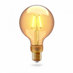 Innr LED lámpa , égő , INNR , izzószálas hatás , filament , E27 , G105 , 4.2 Watt , borostyán sárga , meleg fehér , dimmelhető , Philips Hue kompatibilis (RF 261)