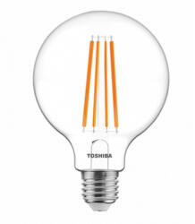 Toshiba LED lámpa , égő , izzószálás hatás , filament , E27 foglalat , 11 Watt , dimmelhető , meleg fehér , TOSHIBA , 5 év garancia (DELS-FEW401127DD11)