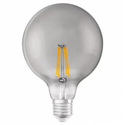 OSRAM LED lámpa , égő , izzószálas hatás , filament , E27 foglalat , G125 , 6W , meleg fehér , dimmelhető , szürke , LEDVANCE Smart+ WIFI (4058075609853)