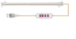 LEDISSIMO Növénynevelő LED modul, 4W, 42 LED , 30 cm , USB véggel , piros/kék fény , időzíthető , dimmelhető , LEDISSIMO GROW (416999)