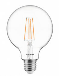 Toshiba LED lámpa , égő , izzószálás hatás , filament , E27 foglalat , 8.5 Watt , meleg fehér , TOSHIBA , 5 év garancia (DELS-FEW48P527AE11)