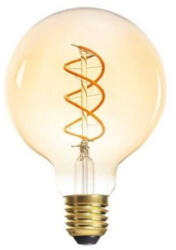 Kanlux LED lámpa , égő , izzószálas hatás , filament , gömb , E27 foglalat , G95 , 5 Watt , meleg fehér , 1800K , borostyán sárga , XLED (33518)