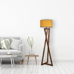 Opviq Opviq, 534LUN2160, Skandináv állólámpa, fa ház, dió színű, 149 cm magas, 45 cm sapka átmérő, E27 aljzat, be-/kikapcsoló, stílusos és funkcionális világítás otthoni dekorációhoz (534LUN2160)