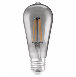 OSRAM LED lámpa , égő , izzószálas hatás , filament , E27 foglalat , ST64 , Edison , 6W , meleg fehér , dimmelhető , szürke , LEDVANCE Smart+ WIFI (4058075609839)