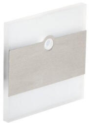 Kanlux LED lámpatest , oldalfali , mozgásérzékelős , lépcsővilágító , irányfény , 0.8W , négyzet , meleg fehér , rozsdamentes acél , TERRA (27372)