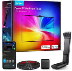 Govee Digitális LED szalag szett kamerával , TV képernyő követő funkcióval , RGB + ICW (digitális) , 2.4m , GOVEE, 3 LITE (H6097)