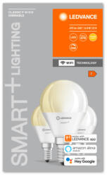OSRAM LED lámpa , égő , kis gömb , 3 x E14 , 3 x 4.9W , meleg fehér , dimmelhető , LEDVANCE Smart+ WIFI (4058075485952)