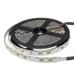OPTONICA LED szalag , 24 Volt DC , kültéri , 5050 , 60 led/m , 16 W/m , RGBW , 4in1 chip , 12 mm , W=hideg fehér , IP54 (4483)