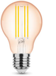 Modee LED lámpa , égő , izzószálas hatás , filament , E27 foglalat , A60 , Edison , 4 Watt , meleg fehér , 1800K , borostyán sárga , Modee (ML-A60FA1800K4WE27)