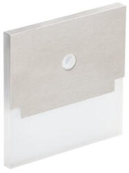 Kanlux LED lámpatest , oldalfali , mozgásérzékelős , lépcsővilágító , irányfény , 0.8W , négyzet , hideg fehér , rozsdamentes acél , SABIK (27375)