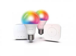 Innr Szett , 2 x E27 , 2 x 9.5 Watt , RGB , CCT , dimmelhető + távirányító + Bridge (SK 286 C-2)