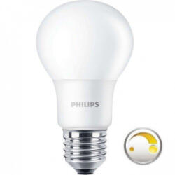 Philips LED lámpa , égő , körte , E27 , 9 Watt , 2200-2700K , dimmelhető , Philips DimTone (8718696707111)
