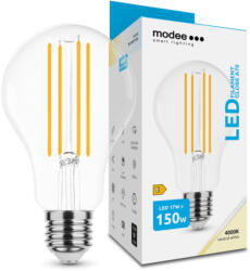 Modee LED lámpa , égő , izzószálas hatás , filament , E27 foglalat , A70 , 17 Watt , 2452 lumen , természetes fehér , Modee (ML-A70F4000K17WE27)