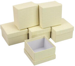  Papírdoboz négyzet 8,5x8,5 cm bézs 6 db/szett