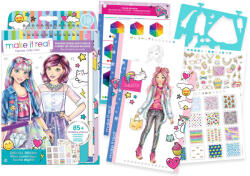 Make It Real Caiet de schițe cu accesorii - Haine moderne (3203)