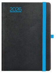 TopTimer Naptár, tervező, A5, napi, TOPTIMER, "Nero", fekete-kék (NKN021KU) - onlinepapirbolt