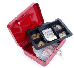 DONAU Pénzkazetta, 15, 2x11, 5x8 cm, DONAU, piros (D5231P) - onlinepapirbolt