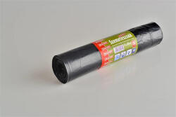 Mazzini Szemeteszsák, újrahasznosított húzófüles, 130 l, 10 db, 75x100 cm, 32 , MAZZINI, fekete (KHK918) - onlinepapirbolt