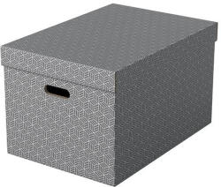 ESSELTE Tárolódoboz, L méret, ESSELTE "Home", szürke (E628287) - onlinepapirbolt