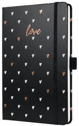 Sigel Naptár, A5, heti, 2026, kemény borító, SIGEL "Jolie", Dark love (SIJ6335) - onlinepapirbolt