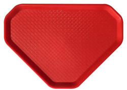  Önkiszolgáló tálca, háromszögletű, műanyag, éttermi, piros, 47, 5x34 cm (KHMU218) - onlinepapirbolt