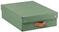 LEITZ Tárolódoboz, M méret, alacsony, LEITZ "Puro", zsályazöld (E61480050) - onlinepapirbolt