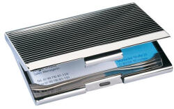 Sigel Névjegytartó tárca, fém, 20 db-os, SIGEL, ezüst (SVZ130) - onlinepapirbolt