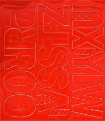  Öntapadós matrica, 5 cm-es, betűlap, ABC második fele, piros (LUIN139) - onlinepapirbolt