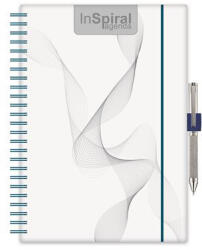 Dayliner Naptár, tervező, A5, heti, DAYLINER, "InSpiral", fehér-kék (NSA5HFKU) - onlinepapirbolt