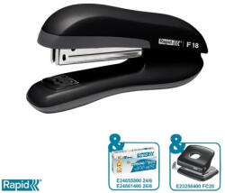 Rapid Tűzőgép, 24/6, 30 lap, RAPID "F18 Fashion", fekete (E23811101) - onlinepapirbolt