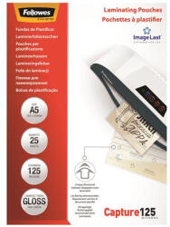 Fellowes Meleglamináló fólia, 125 mikron, A5, fényes, 25 db, FELLOWES (IFW53961) - onlinepapirbolt
