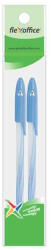 FlexOffice Golyóstoll, 0, 3 mm, 2 db/bliszter, kupakos, FLEXOFFICE "Candee", kék (FOGT027BLK) - onlinepapirbolt