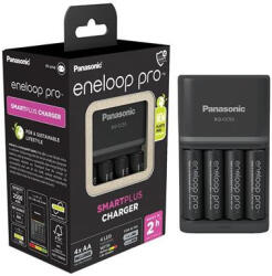 Panasonic Elemtöltő, AA/AAA, 4x2500 mAh AA, gyorstöltő, PANASONIC "Eneloop Pro (ELTL08) - onlinepapirbolt