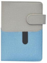 SATURNUS Kalendárium, gyűrűs, betétlapokkal, "M", műbőr, SATURNUS, "229", szürke-kék (NKM229SZK) - onlinepapirbolt