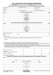 Victoria PAPER Nyomtatvány, tulajdonjog átruházási szerződés (adásvét. szer. gk), 4 példány, A4, VICTORIA PAPER "A. REND 3 (NVAREND3) - onlinepapirbolt