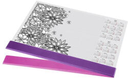 Panta Plast Könyökalátét, A3, 410x297 mm, színezhető, szamárfül védővel, PANTA PLAST, "virágos (INP3187099) - onlinepapirbolt