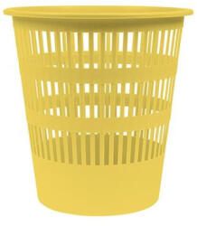 DONAU Papírkosár, 12 liter, DONAU, pasztellsárga (D30711) - onlinepapirbolt