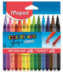 Maped Színes ceruza és filctoll készlet, MAPED "Color'Peps INFINITY", 15+12 különböző szín (IMA984747)