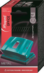 Maped Lyukasztó, kétlyukú, 25 lap, fém, MAPED "Essentials 25", türkiz (IMA402400) - onlinepapirbolt