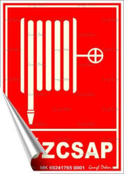  Információs matrica, 12, 5x17, 5 cm, fluoreszkáló, utánvilágítós, "Tűzcsap (LUIN068) - onlinepapirbolt