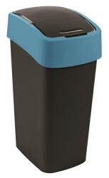 Keter Billenős szemetes, 45 liter, CURVER "Pacific flip bin", fekete/kék (KHMU300) - onlinepapirbolt