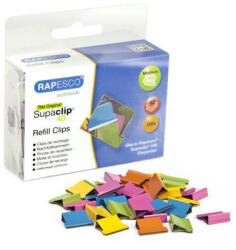 Rapesco Utántöltő kapcsok, RAPESCO, "Supaclip 40", vegyes színben (IRCP20040M) - onlinepapirbolt