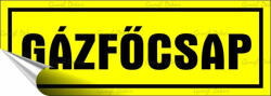  Információs matrica, 14x5 cm, "Gázfőcsap (LUIN085) - onlinepapirbolt