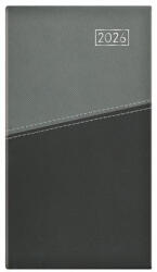 TOPTIMER Zsebnaptár, álló elrendezésű, TOPTIMER "Duplex", szürke-antracit (NKD035SZAU) - onlinepapirbolt